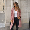 Elegant Wraparound Long Coat for Winter with Classic Lapels