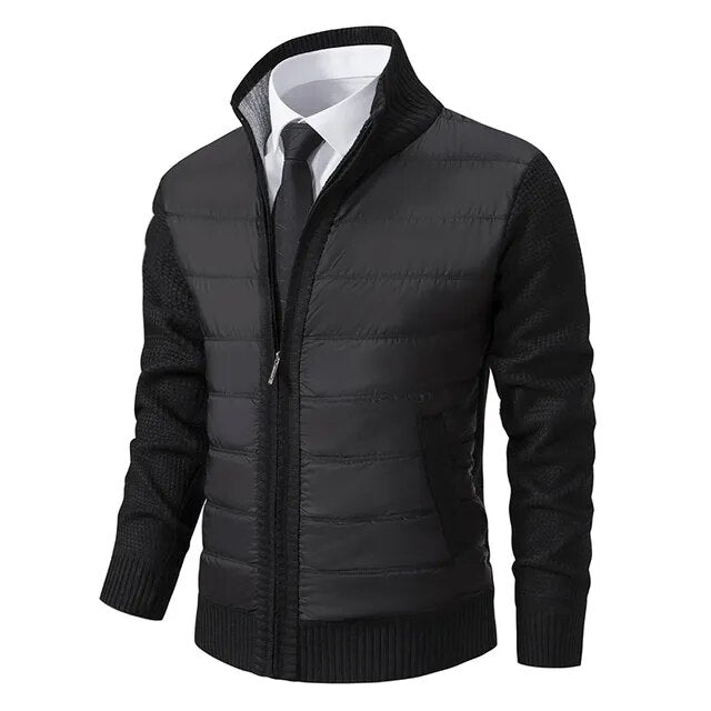Veste matelassée pour homme à col montant et design hybride pour un confort ultime