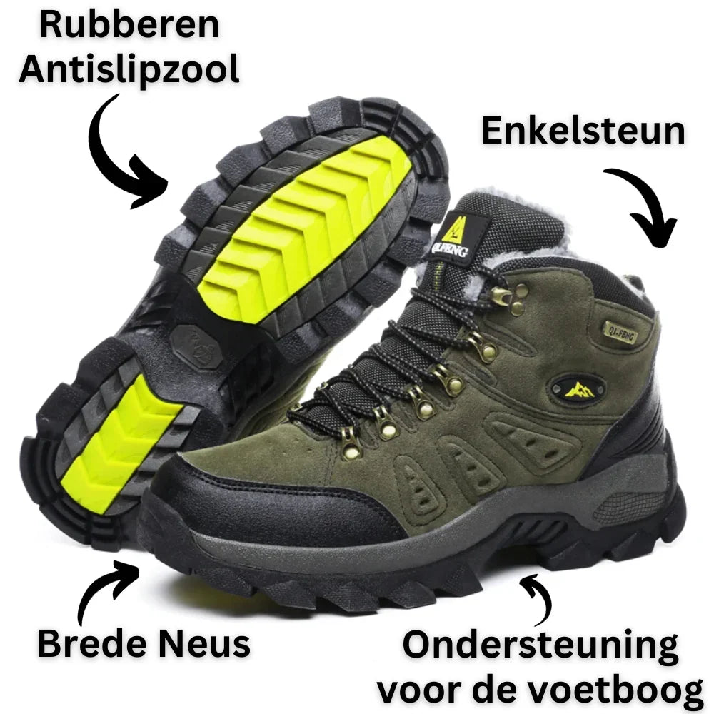 Men's Waterproof Walking Shoes with Ankle and Heel Support for All-Day Comfort