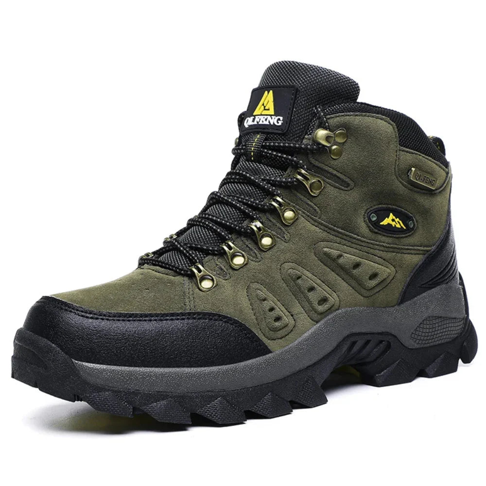 Men's Waterproof Walking Shoes with Ankle and Heel Support for All-Day Comfort