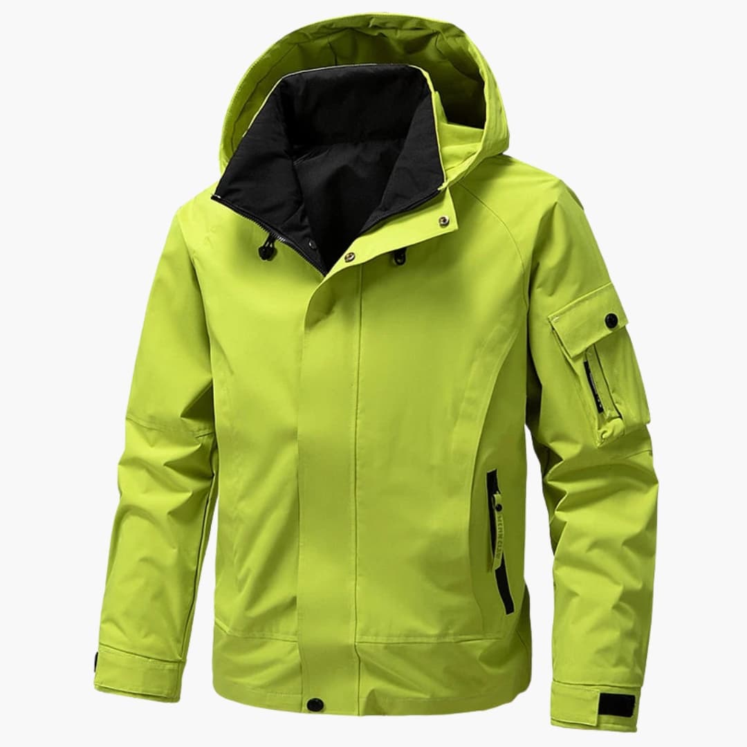 Veste à capuche zippée intégralement pour homme, avec plusieurs poches et cordon de serrage réglable