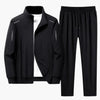 Veste zippée pour homme et ensemble de survêtement à taille élastique