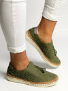 Women's Tassel Slip On Loafers with Cushioned Sole