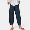 Pantalon large court pour femme, coupe décontractée