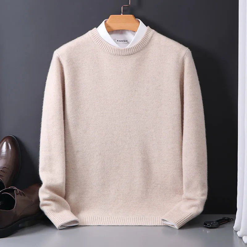 Luxus kasmír férfi oversized pulóver - klasszikus kényelem és stílus