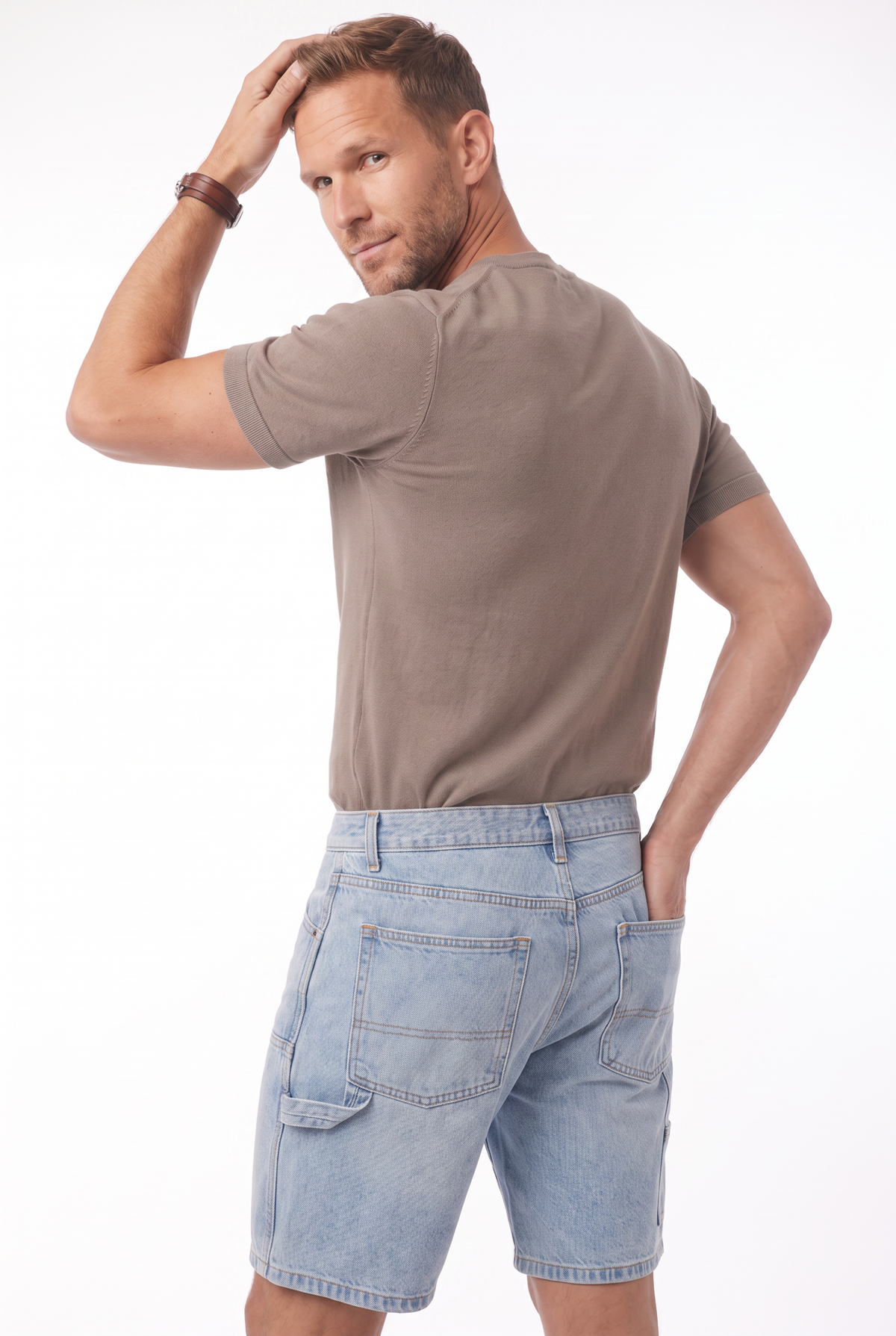 Versatile Relaxed Fit Mens Denim Shorts