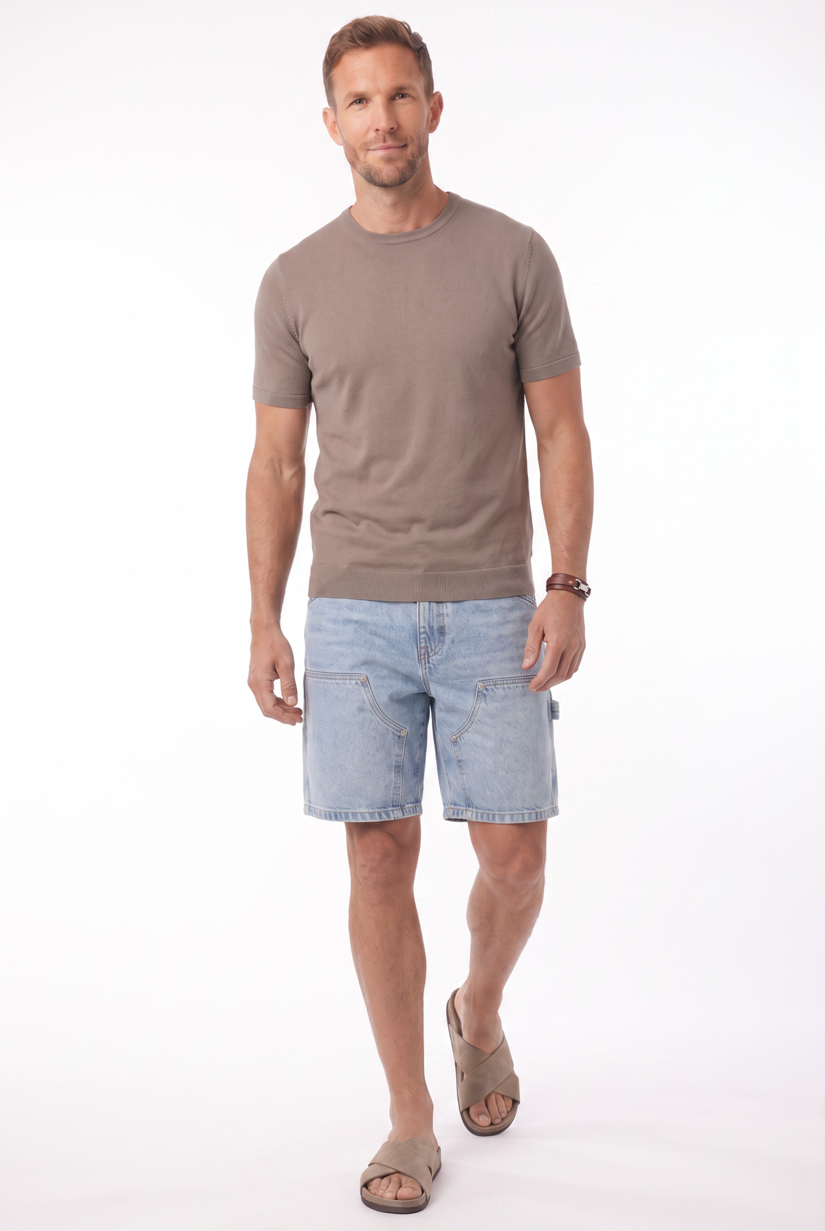 Versatile Relaxed Fit Mens Denim Shorts