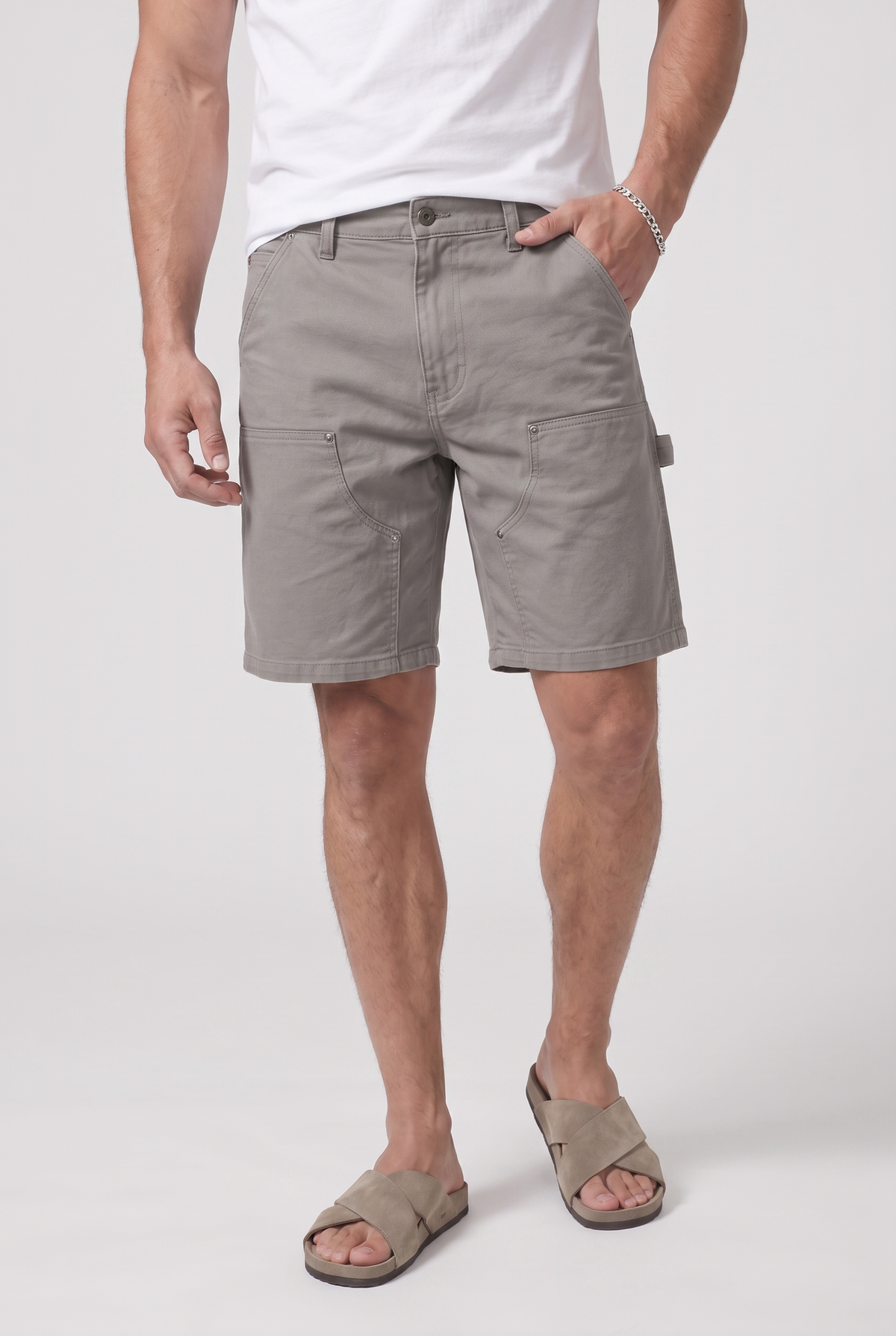 Versatile Relaxed Fit Mens Denim Shorts