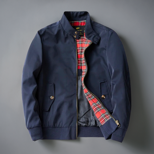 Veste Harrington classique pour homme avec fermeture zippée