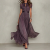 Elegant Flowing Maxi Dress With Sleeves