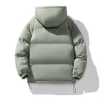 Veste d’hiver matelassée et rembourrée à capuche pour homme, avec fermeture zippée