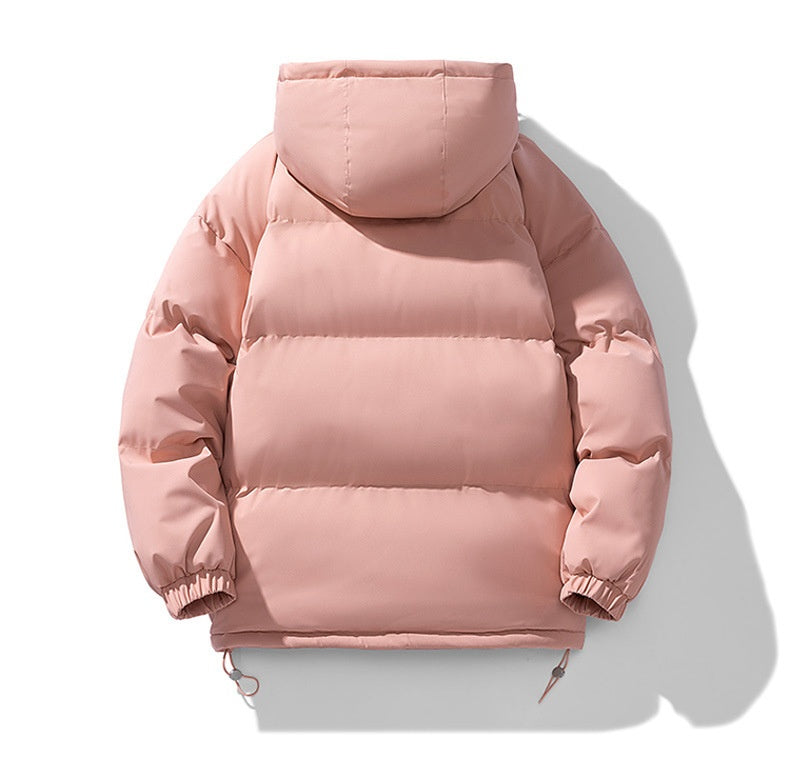 Veste d’hiver matelassée et rembourrée à capuche pour homme, avec fermeture zippée