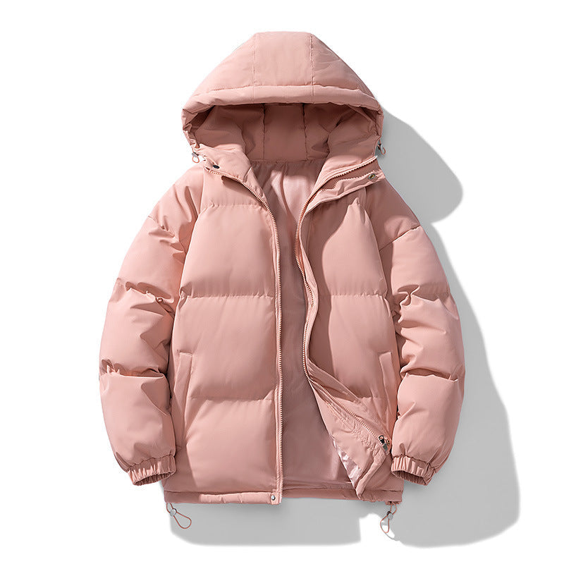 Veste d’hiver matelassée et rembourrée à capuche pour homme, avec fermeture zippée