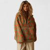 Elegant Floral Half-Zip Jumper for Effortless Style