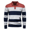 Men's Colour-Block Polo Jumper for Sporty Elegance and Versatile Style
