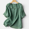 Women's Vintage Blouse Button Front Relaxed Fit Casual Top