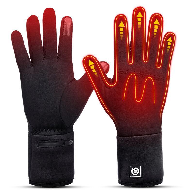 Men's Heated Winter Gloves with Zip Cuff Design