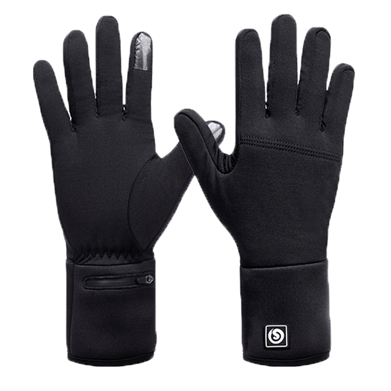 Men's Heated Winter Gloves with Zip Cuff Design