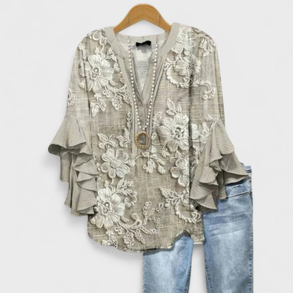 Blouse légère pour femmes, imprimé floral, coupe décontractée, haut décontracté