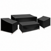 Garden Furniture Cover Set with Drawstring Hem and Secure Fit