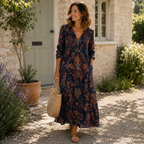 Women's Floral Maxi Dress Relaxed Elegant Fit