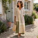 Women's Relaxed Maxi Dress Earth Tone Style