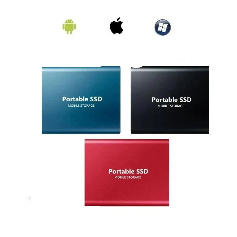 SSD externe ultra-rapide de 128 Go au design compact et au boîtier robuste en aluminium