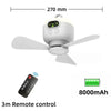 Rechargeable Camping Ceiling Fan with Remote Control