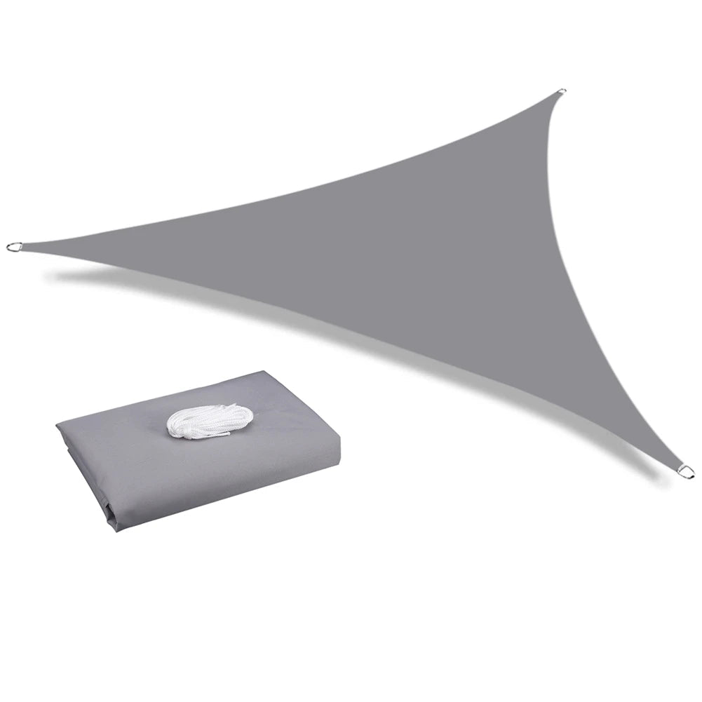 Triangle Sun Shade Sail with Reinforced Corner D-Rings for Patio Garden Shelter