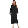 Cozy Winter Zip-Up Nightdress with Hood and Pockets