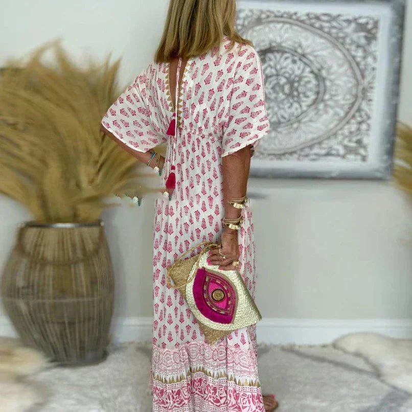 Women's Boho Maxi Dress Relaxed Elegant Style