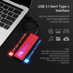 Portable SSD Storage Drive with Ribbed Compact Design