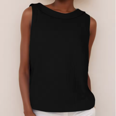 Haut sans manches à col roulé pour femmes, coupe décontractée, blouse d'été élégante