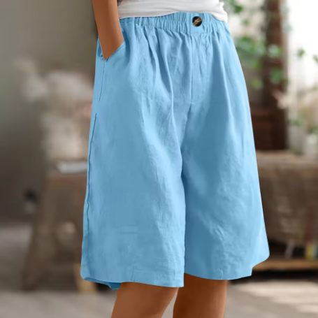 Shorts légers pour femme avec taille élastique