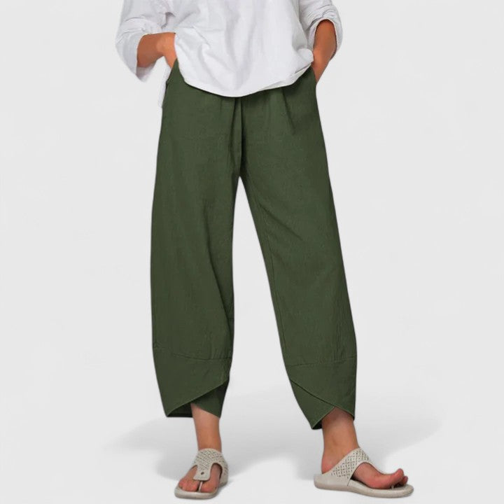 Pantalon chic à jambes larges d’inspiration vintage