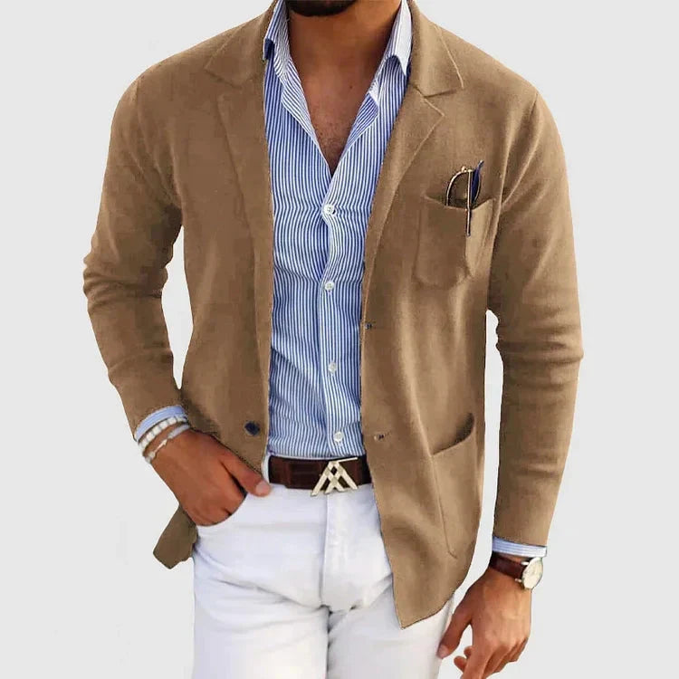 Blazer pour homme avec revers cranté et poches avant