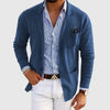 Men's Blazer with Notched Lapel and Front Pockets