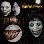 Masque de démon souriant terrifiant – accessoire de costume maléfique aux yeux blancs réalistes