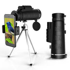 Monocular Telescope with Smartphone Holder and Tripod Stand