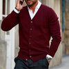 Elegant Everyday Cardigan for Men with Classic Button Placket and Versatile Style