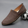 Mocassins marron pour hommes avec finition en cuir haut de gamme