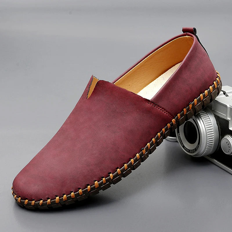 Mocassins pour hommes avec finition en cuir haut de gamme
