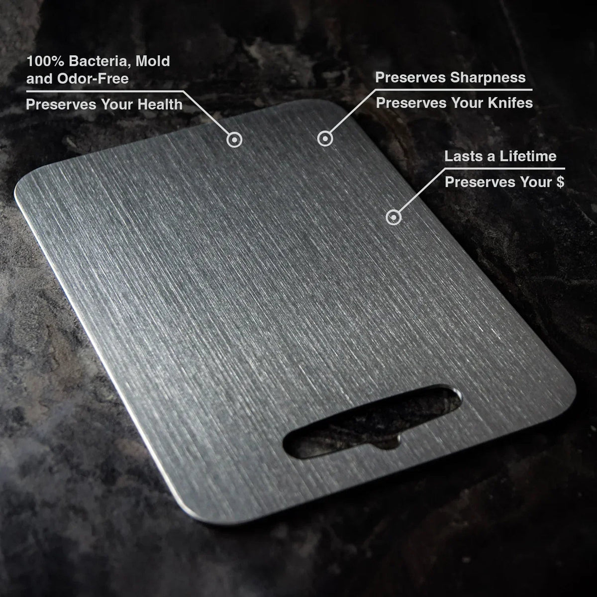 Planche de cuisine en titane, antibactérienne et durable