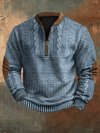 Pull pour homme d’inspiration vintage avec fermeture éclair quart de tour et coupe confortable