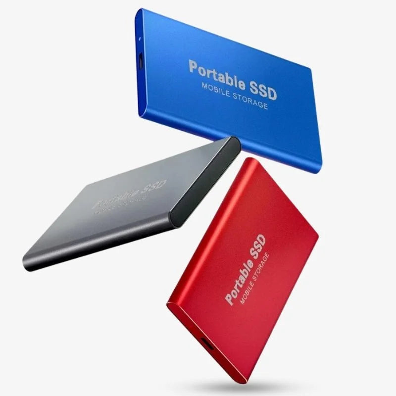 SSD externe portable ultra-rapide gris clair