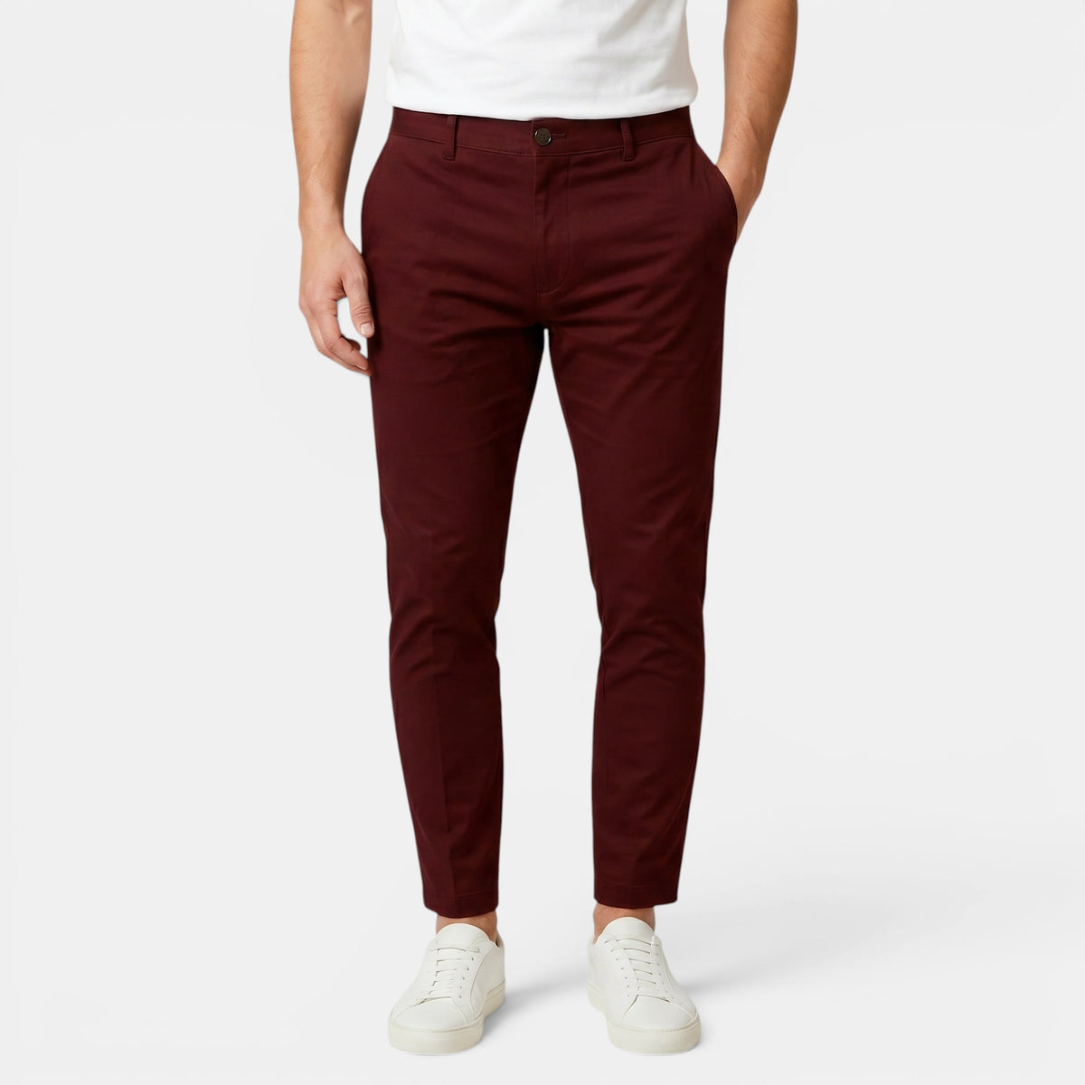 Men's Tailored Slim Leg Trousers for Everyday Wear