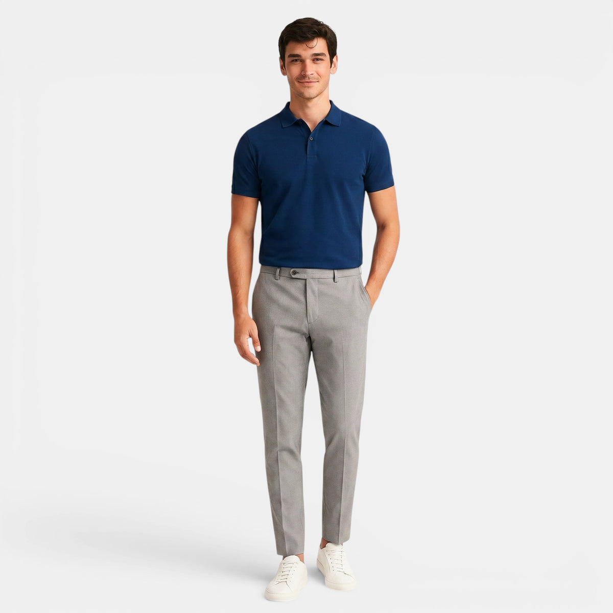 Men's Tailored Slim Leg Trousers for Everyday Wear