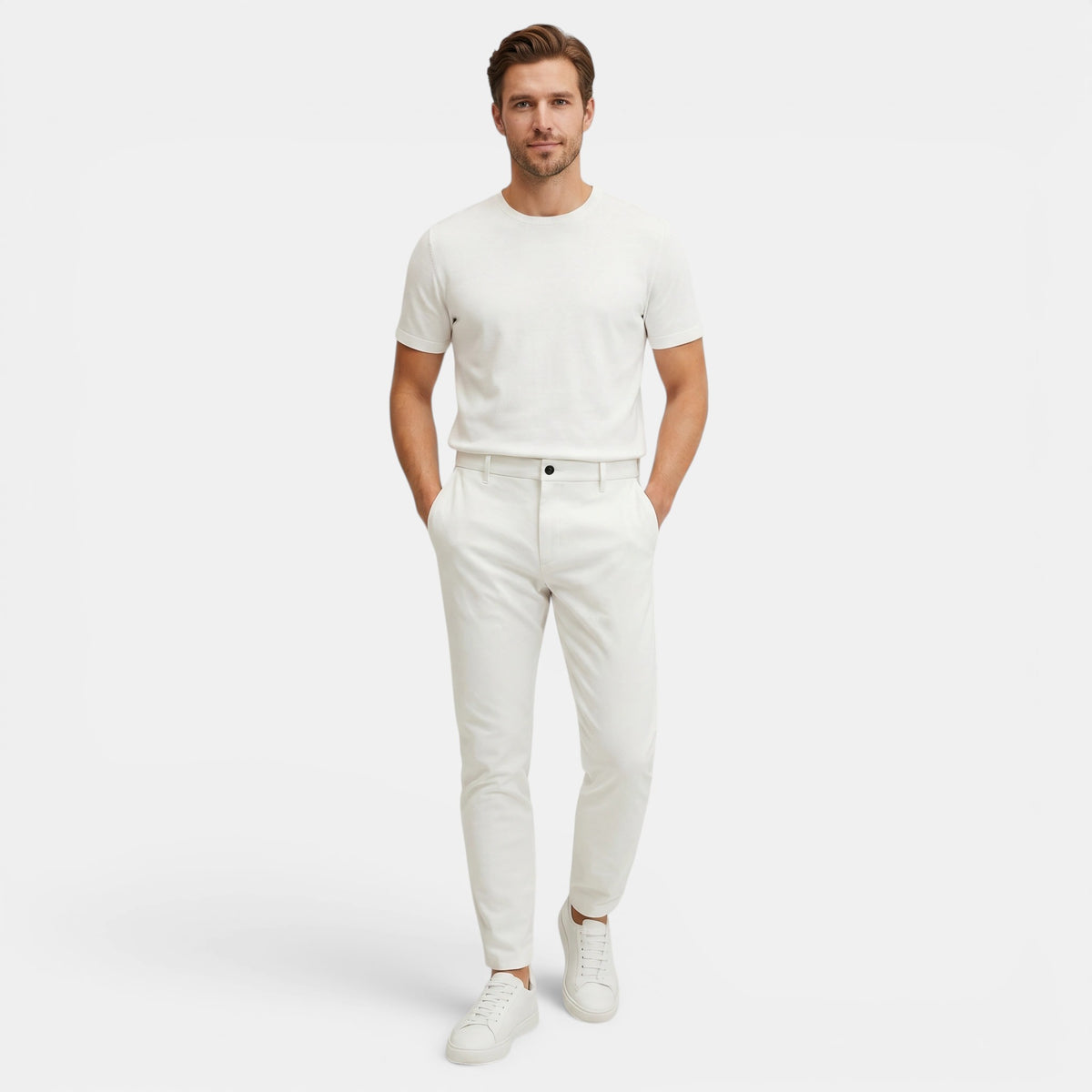 Men's Tailored Slim Leg Trousers for Everyday Wear