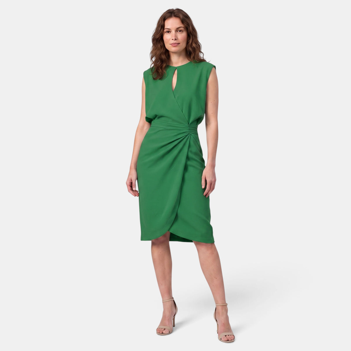 Robe de jour élégante pour femmes, coupe ajustée, robe midi pour occasions