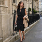 Robe de jour élégante pour femmes, coupe ajustée, robe midi pour occasions